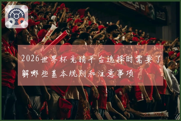 2026世界杯竞猜平台选择时需要了解哪些基本规则和注意事项